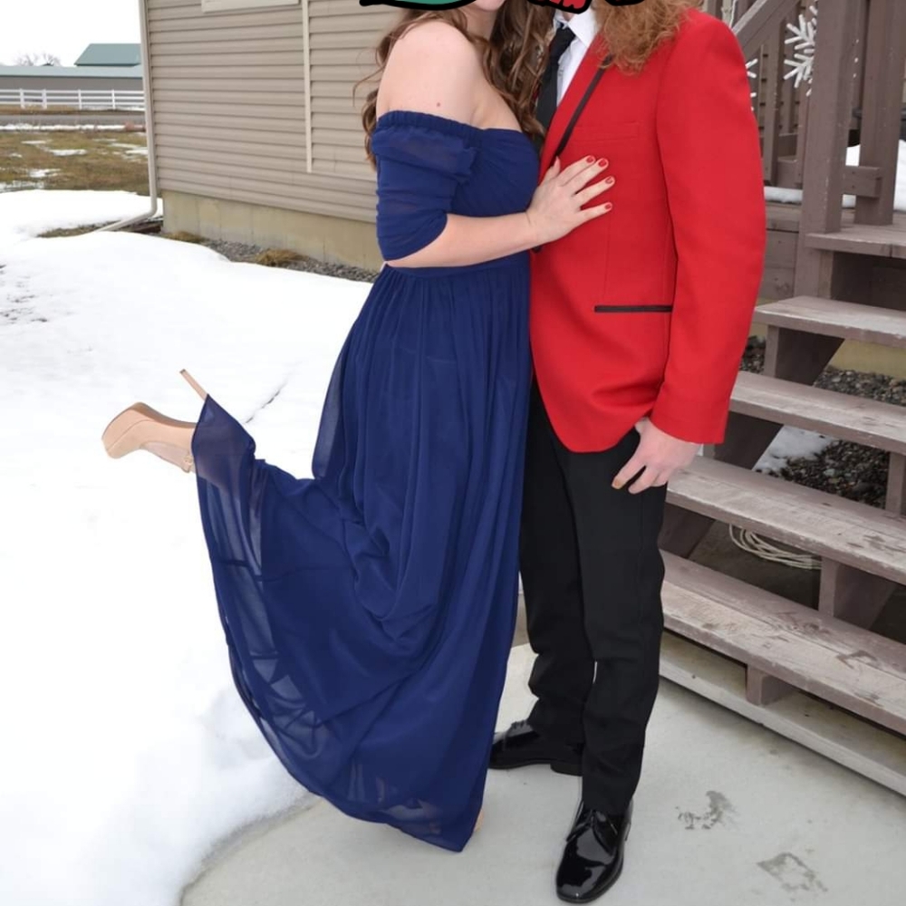 Navy Ever Pretty Prom Dress Size 14